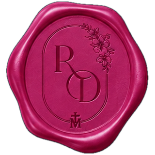Selo de cera com o monograma R & D